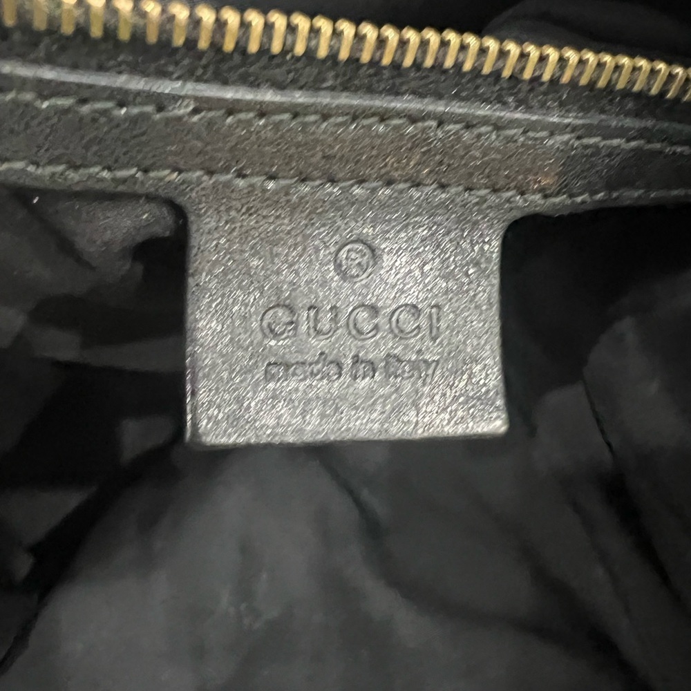 Gucci Leather Hobo Drawstring Shoulder Bag - Picture 13 of 14